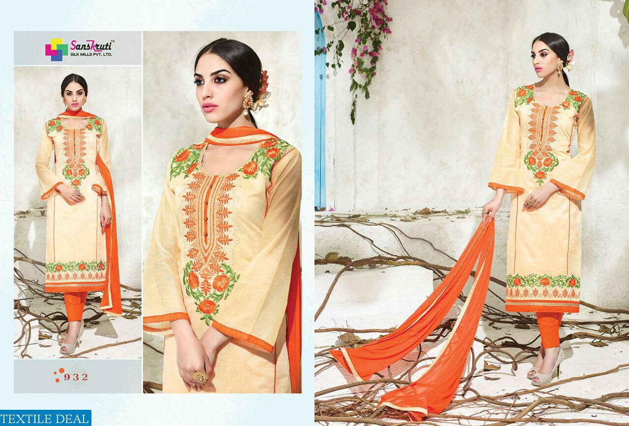 sanskruti samira Wholesale pure chanderi dress material